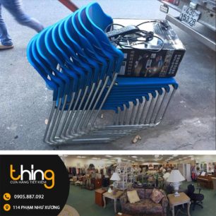 ghế nhựa chân quỳ inox